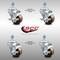 Service Caster 3 Inch SS High Temp Phenolic Wheel Swivel 1/2 Inch Threaded Stem Caster Set Brake SCC-SSTS20S314-PHSHT-TLB-121315-4 - alternate 4